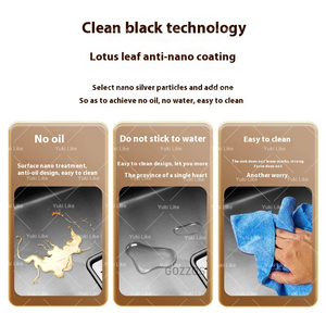 Hiện đại Bar vuông đen Hidden thép không gỉ bồn rửa nhà bếp với bìa vòi nước cho trên truy cập nhà bếp - Product Image 3