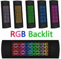 Mini Teclado Inalámbrico Portátil MX3 2.4ghz de Alta Calidad con 7 Teclas Retroiluminadas, Control Remoto por Voz, Giroscopio, Air Mouse Inteligente con Alcance de 8-10m