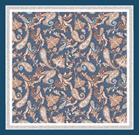 Op maat gemaakte Paisley 100% Mulberry zijden sjaal 110*110cm |   Luxe Jacquard OEM ODM Casual Zuivere Zijden Sjaal Groothandel
