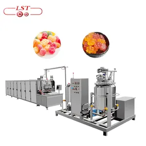 Saatte 150kg jöle sakızlı şeker depozitör makinesi yumuşak şeker üretim ekipmanları hattı