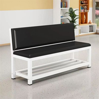 Canapé de salon de coiffure, banquette d'attente longue et rembourrée, chaise de barbier, banc de salle à manger, tabouret rembourré avec dossier, chaise-canapé