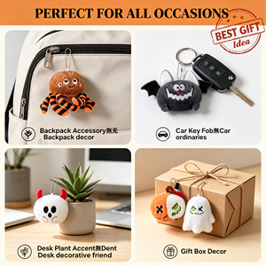 Peluche Kawaii di Halloween: Collezione di Animali di Peluche Rotondi Spettrali, Simpatici e Spaventosi (Pipistrello, Fantasma, Ragno, Zombie) – Regalo per Bambini - Product Image 4
