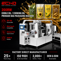 Machine d'emballage automatique ECHO pour le remplissage et la fermeture de sachets préformés pour l'huile de cuisson