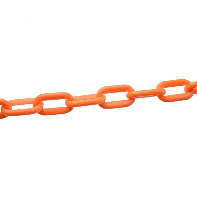 Nieuwe Pe Plastic Kegel Connector Chain Veiligheid Barrière Chain Link 2 Inch Diameter Rood/Wit Geel/Zwart