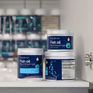 Contenedor de Aluminio para Cápsulas de Aceite de Pescado, Frasco Metálico para Suplementos, Hermético y Portátil, para Viajes y Hogar - Product Image 1