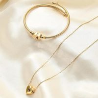 Ensemble de colliers personnalisés en acier inoxydable avec initiales en forme de cœur, pendentif lettre A-Z, chaîne, bracelet, bijoux unisexe