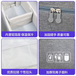 Feishibao Custom Storage Bags <b>Rectangle</b> Portable For Cable Management Travel Use AJ02 - Product Image 4