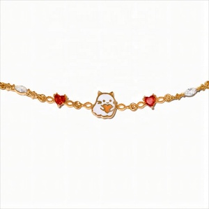 Pulsera de Plata de Ley 925 con Dijes de Corazón de Fantasma de Halloween, Chapada en Oro, para Mujeres y Niñas - Regalo para Fiestas - Product Image 1