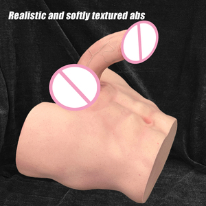 Muñeca Sexual Realista de Torso Masculino - Diseño de Medio Cuerpo de Silicona Suave con Dildo Grande Incorporado, Juguete de Placer de Cuerpo Completo para Mujeres - Product Image 4