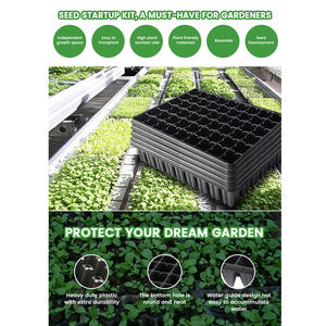 Bandejas de germinación para plantas, flores y vegetales, para viveros de jardín, duraderas, con 21/32/50/72/105/128 celdas, negras, tipo blíster - Product Image 5