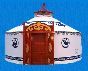 Yurt en bambou d'hiver de luxe moderne, type Ger/Tente, traditionnelle mongole, avec salle de bain, <span class=keywords><strong>camping</strong></span> de luxe en plein air, PVC et toile - Product Image 5