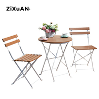 Mobilier d'extérieur Table à manger d'extérieur pliable Petite table et chaise en aluminium Chaises de pique-nique en plastique pour loisirs