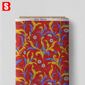 Tissu en coton imprimé numérique personnalisé Bessi, 100% coton avec des motifs floraux <span class=keywords><strong>William</strong></span> <span class=keywords><strong>Morris</strong></span> imprimés pour les robes de femmes - Product Image 4