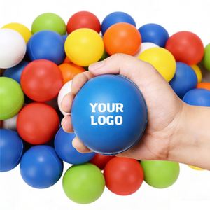 Custom Logo Manufacturer Funny Kids Hand Toy Round Shaped PU Stress Relief <b>Ball</b> Toy With Logo Children <b>Squeeze</b> Stress Toy - Product Image 1