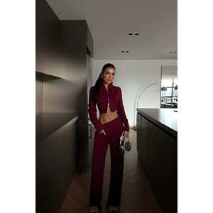 Conjunto Elegante para Mujer Zenxy Color Borgoña, Atuendo para Equipo - Product Image 2