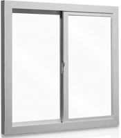 Ventana de vidrio deslizante resistente a impactos, marco de ventana de perfil de aluminio de doble acristalamiento, ventana corredera de aluminio