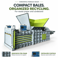 Presse à balles hydraulique horizontale automatique de 80 tonnes pour le recyclage du papier et du carton usagés