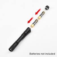 Senter UV LED saku Mini, lampu senter LED 3W 395nm cahaya hitam, lampu pena UV klip logam, lampu senter UV LED untuk deteksi uang