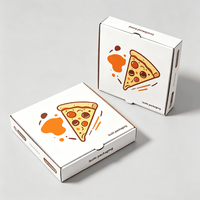 Anpassbare Quadratische Pizzabox Umweltfreundliche Recycelte Papier-Takeout-Verpackung Lebensmittelechte Wellpappe-Kraftbox Großhandel