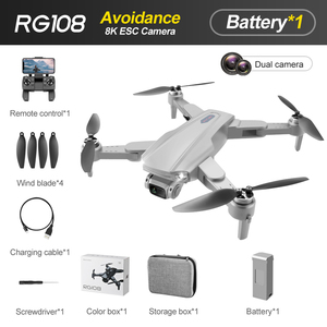 Flyxinsim video bay không người lái 4K chuyên nghiệp GPS 2023, ngoài trời bay không người lái Para principiantes, động cơ không chổi than cho người mới bắt đầu bay không người lái rg108 - Product Image 5