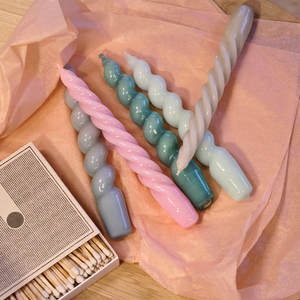Huaming Wholesale Spiral Stick <strong>Taper</strong> Aroma <strong>Candle</strong> High Quality Gradient Multicolor Twisted Wedding Scented Dinner <strong>Candles</strong> - Product Image 2