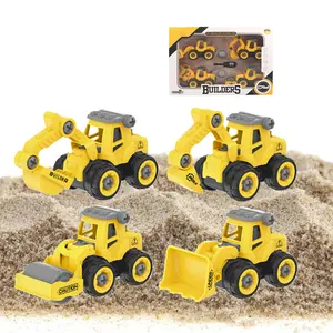 Take Apart Construction Vehicles Truck Toy Set for Kids Plastic Engineering Excavator Bulldozer