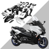 Nouvelle carénage avant complète en plastique ABS noir et blanc peint, remplacement d'usine SL, compatible avec Yamaha TMAX530 2017-2019