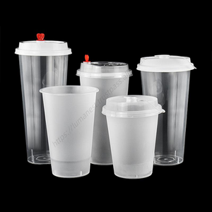 Vasos de Plástico Desechables con Logotipo Personalizado al por Mayor para Café y Bebidas Frías para Llevar con Tapa, Ideales para Fiestas - Product Image 1