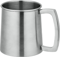 Tankard métallique Double paroi avec poignée de luxe en alliage de Zinc, 450ML, livraison gratuite