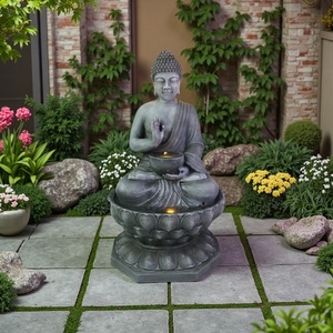 Bouddhisme <span class=keywords><strong>zen</strong></span> moderne Ornement de jardin Jardin chaud <span class=keywords><strong>Fontaine</strong></span> de bouddha Résine Matériel de bureau Caractéristique de l'eau de table - Product Image 6