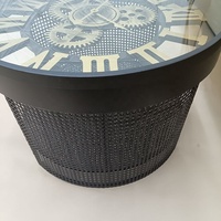 Horloge Romaine Vintage Art Table Basse Design Moderne pour Style Nordique Américain pour Salon Chambre Hôtel Homestay Verre