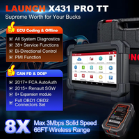 Herramienta de Diagnóstico Automotriz LAUNCH X431 PRO TT 2024, Pantalla de 8 Pulgadas, DBS Car VII, CAN FD, DoIP, Codificación ECU, Prueba Activa, 1 Año de Garantía, WiFi, OBD