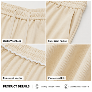 Pantaloncini in Jersey di Cotone 410GSM Personalizzati da Uomo, Casual Estivi, Larghi, Pesanti, di Alta Qualità, Premium, all'Ingrosso - Product Image 3