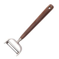 Walnoot Hout Dunschiller Handheld Aardappel Fruit Huid Snijmachine 304 Roestvrij Staal Groente Huid Dunschiller Scherp Mes Keukengereedschap