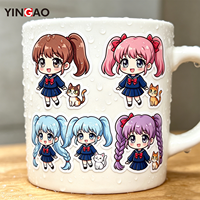 Autocollants en vinyle personnalisés imperméables Kawaii, autocollants découpés à l'emporte-pièce pour ordinateur portable, tasse, boîte cadeau, jouet, décoration, anime