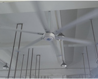 Ventilateurs de plafond industriels HVLS avec éclairage, 24,0 pieds, grand modèle commercial pour garage, débit d'air élevé, faible bruit, écologiques, économiques, 1,5 kW