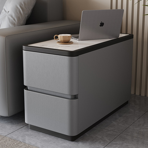 Movable Side <b>Table</b> Light Luxury High-<b>End</b> Feel Modern Living Room Furniture <b>Storage</b> Wood Cabinet Set A32 Stone Coffee <b>Table</b> A32 - Product Image 4
