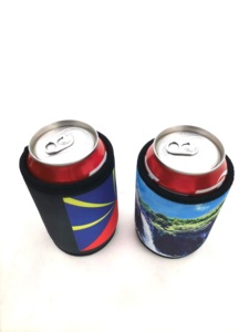 Sublimation Neoprene Tube Bottle <strong>Holder</strong> and <strong>Stitched</strong> Top Can Bottom Have Glued Can Cooler with Rubber Bottom - Product Image 5