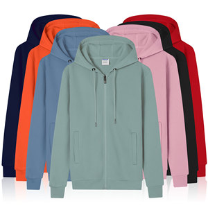 Sudadera con capucha y cremallera personalizada para hombre, con logo impreso y bordado, de nailon lavado, estilo urbano, informal, oversize, al por mayor - Product Image 1