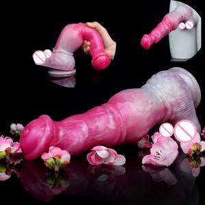 NNSX-consolador con forma de caballo grande para mujer, juguete de consolador con forma de caballo grande, de Color rosa y Monster, ojos artificiales, ventosa, con forma de Animal