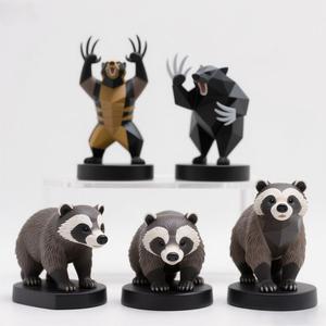 Escultura de Wolverine de Resina de 5 Pulgadas - Figura de Animal Agresivo con Garras y Pelaje Detallados, Arte Ecológico para Exteriores para Amantes de la Naturaleza - Product Image 2