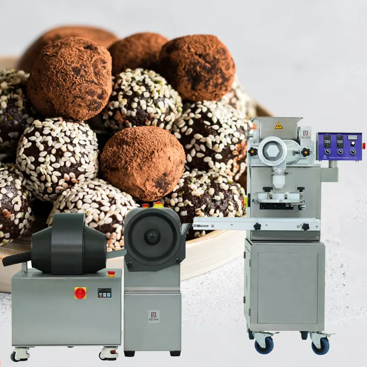 Máquina automática para Hacer bolas de queso, máquina de rodillos para masa de galletas, máquina de recubrimiento de bolas de energía de cacao