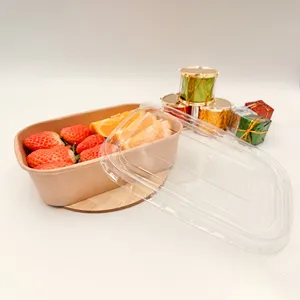 식품 등급 테이크 아웃 맞춤형 인쇄 종이 도시락 상자 포장 샐러드 to Go Box 크래프트 종이 전자 레인지 식품 용기