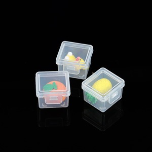 Caja de almacenamiento de plástico cuadrada en miniatura, compartimento único con tapa transparente para joyería, componentes de anzuelos de pesca - Product Image 5