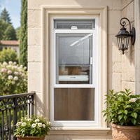 Designs modernes de fenêtres coulissantes à simple ou double battant avec grille en verre - Châssis économique standard