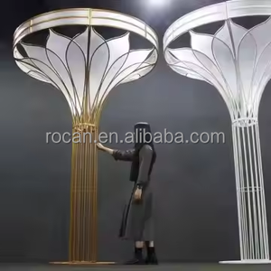 <span class=keywords><strong>D</strong></span>écoration de mariage de luxe fournitures de fête toile de fond scène 10ft <span class=keywords><strong>cristal</strong></span> or éclairé Chuppah - Product Image 4