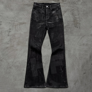 Jeans da Uomo Personalizzati, Stile Boot Cut, Streetwear, Larghi, Rock Revival, Cerati, Giapponesi, a Zampa d'Elefante - Product Image 1