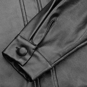 <span class=keywords><strong>Giacca</strong></span> in <span class=keywords><strong>ecopelle</strong></span> con bottoni a maniche lunghe in pelle PU Vintage da donna - Product Image 4