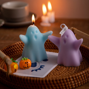Bougie fantôme d'Halloween en cire de paraffine végétale, bougies parfumées en vrac pour la décoration - Product Image 1
