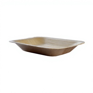 Bandeja Rectangular Desechable de Hoja de Palma de 6 x 5 Pulgadas, Plato para Servir Biodegradable Natural, Estilo Casual para Bodas, Marca OEM - Product Image 3